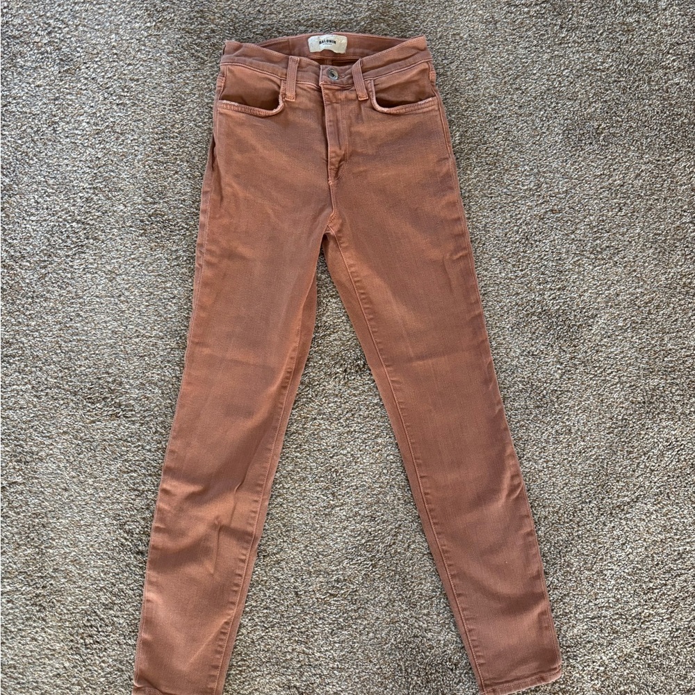 Baldwin Kansas City The Rivington Rust Crop Jeans size 25
